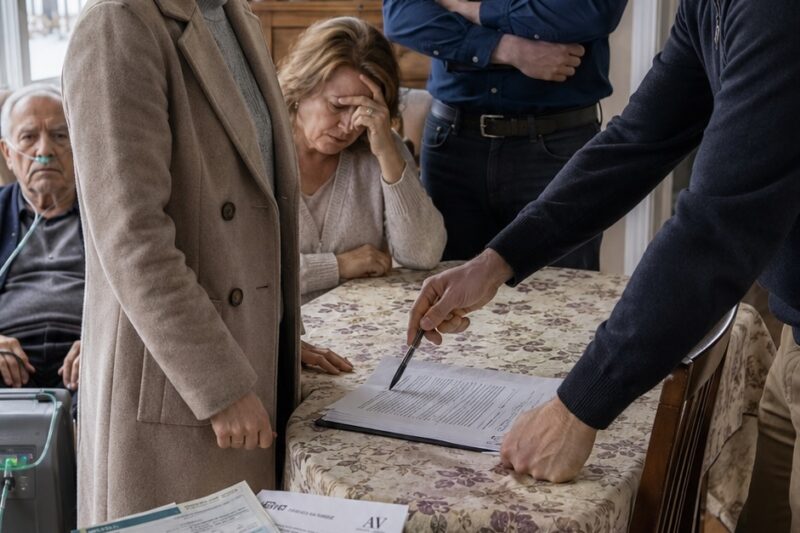 “Si tanto te pesa verme aquí, firma de una vez y deja de fingir que esta casa también es tuya”, me soltó mi cuñado frente al altar de la Virgen.  Mi madre no me defendió. Mi hermano sonrió con el folder en la mano.  Lo que ninguno sabía era que esa casa, esa clínica y hasta el oxígeno de mi papá llevaban tres años respirando con mi dinero.