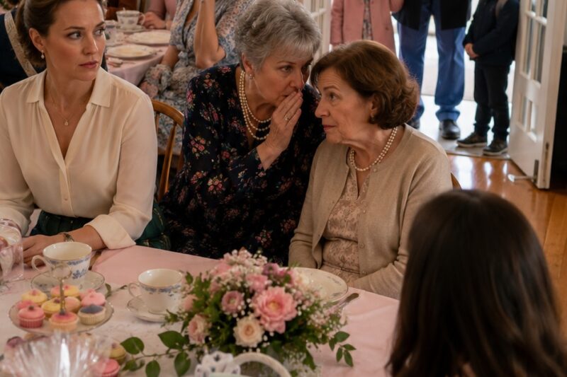 “Damaged goods,” my aunt whispered at the baby shower. Then my husband walked in with our children…