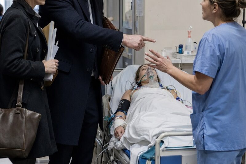 Mi esposo llegó al Hospital Ángeles del Pedregal con una carpeta notarial bajo el brazo mientras yo sangraba después de parir trillizos.