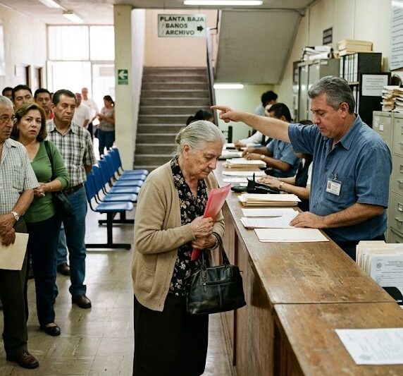 En la ventanilla del Registro Civil de Guadalajara, una mujer de setenta y dos años estaba siendo tratada como si estorbara el aire que respiraba. “Señora, aquí no es para gente que no sabe ni llenar una solicitud”, le soltó el funcionario sin levantar la vista. Y remató, señalando con desdén: “Las personas mayores van al sótano, ahí está la ventanilla de trámites lentos”.