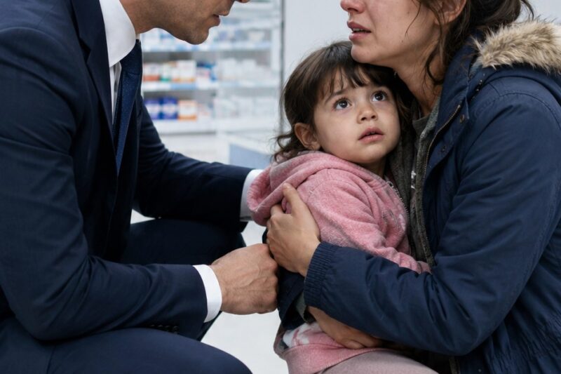El empresario encontró a su exesposa llorando en una farmacia… y una niña enferma le susurró unas palabras que le destrozaron el corazón