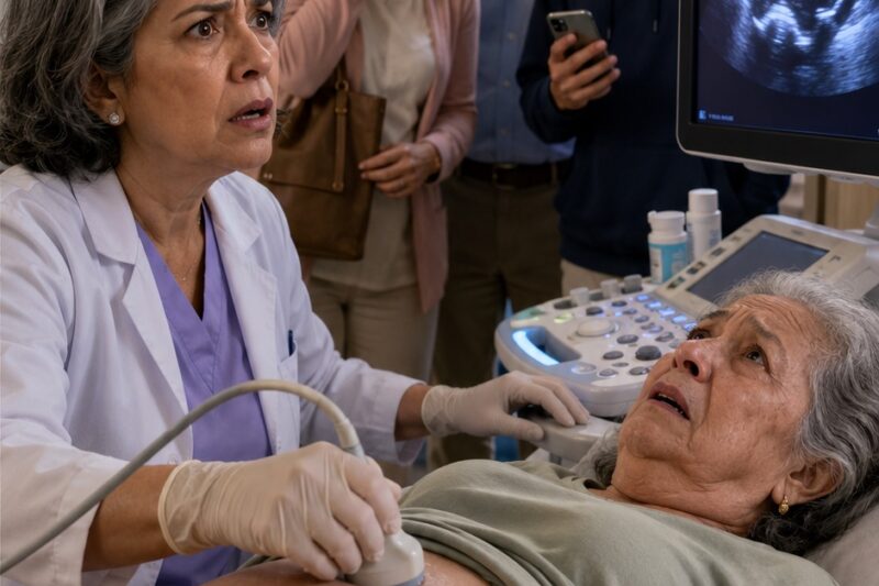 A los 68 años, Elena llegó al ginecólogo con una bolsa de pañales, convencida de que estaba embarazada… pero cuando la doctora vio el ultrasonido, pidió que sus hijos salieran del consultorio de inmediato.