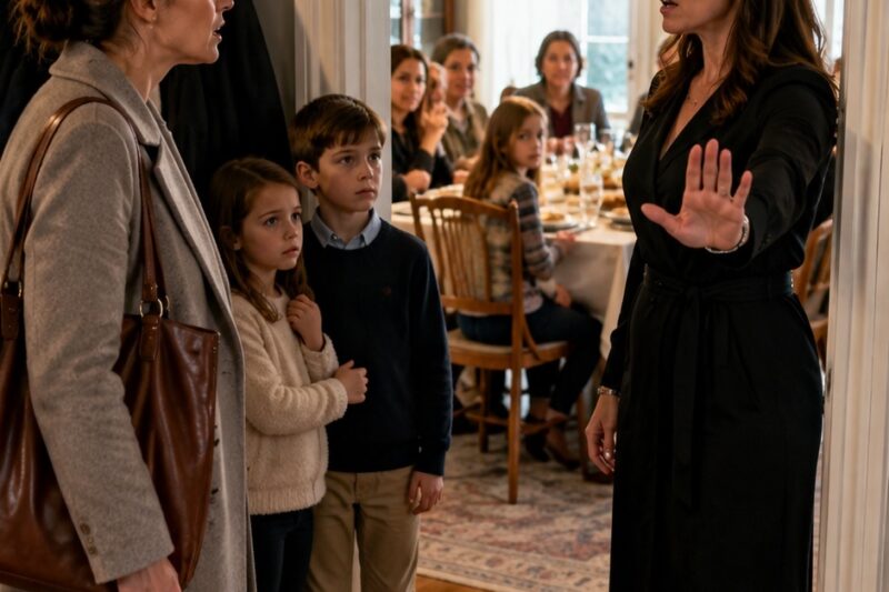 “Tus hijos no pasan al comedor, Mariana. Hoy los invitados de verdad comen adentro”, dijo mi cuñada frente a todos.