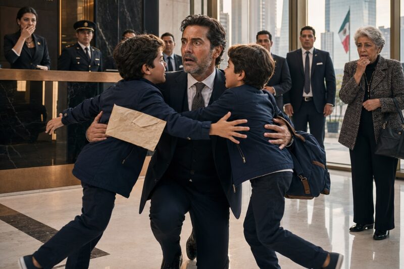 EL BILLONARIO AL QUE LE DIJERON QUE JAMÁS PODRÍA SER PADRE, HASTA QUE DOS NIÑOS ENTRARON CORRIENDO A SU OFICINA GRITANDO: “¡PAPÁ!”
