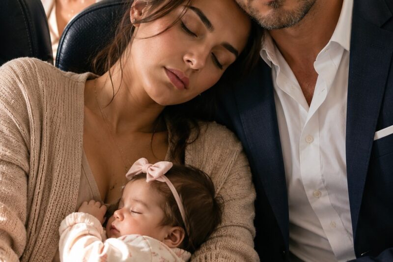El desconocido me pidió que fingiera dormir sobre su hombro durante el vuelo… pero al aterrizar descubrí que era el empresario más poderoso de México y que mi exmarido ya me estaba buscando