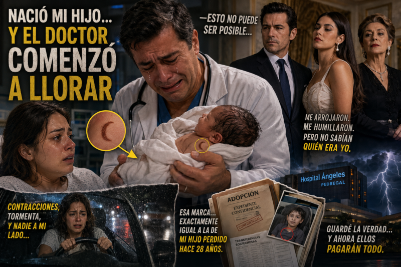 Después del divorcio, ya no tenía a nadie en quien apoyarme. Por el bebé que crecía dentro de mí, me tragué el orgullo y acepté cualquier trabajo que pudiera encontrar. El día que comenzaron las contracciones, manejé yo sola hasta el hospital, temblando en cada semáforo en rojo. Minutos después de que mi hijo llorara por primera vez, el médico lo miró… y de repente rompió en llanto
