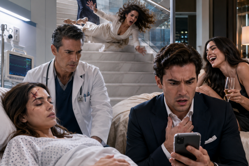 MI SUEGRA ME EMPUJÓ POR LAS ESCALERAS. DESPERTÉ EN EL HOSPITAL, FIRMÉ EL DIVORCIO Y DESAPARECÍ SIN DECIR UNA SOLA PALABRA. ESA MISMA NOCHE, MI ESPOSO REÍA EN NUESTRA CAMA CON SU AMANTE CUANDO EL MÉDICO LO LLAMÓ: «TU ESPOSA ESTABA EMBARAZADA. PERDIÓ AL BEBÉ… Y TUS ESTUDIOS CONFIRMAN QUE NUNCA PODRÁS SER PADRE».