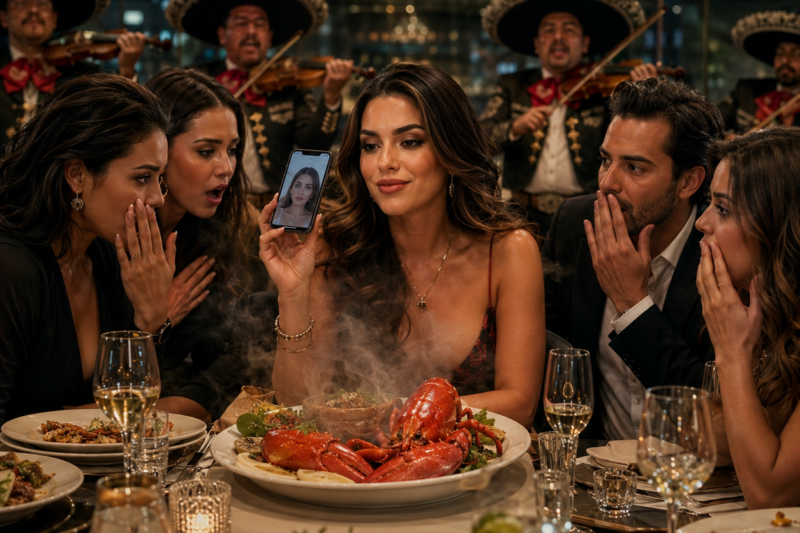 Entre música de mariachi y una langosta todavía humeante, mi mejor amiga me llamó “un cajero automático con falda” — pero cuando dejaron la cuenta de 87 mil pesos sobre la mesa, fue ella quien empezó a temblar.