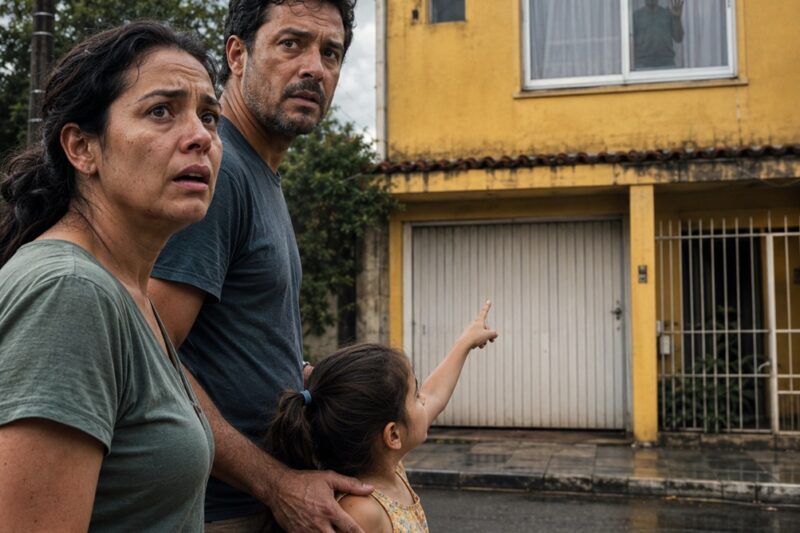 Meu filho estava desaparecido havia um mês quando minha filha de cinco anos apontou para a casa amarela do outro lado da rua e disse:  — Mamãe, o Gabriel está lá dentro.  Achei que fosse apenas a dor de uma criança tentando lidar com a ausência do irmão.  Até que eu também o vi.