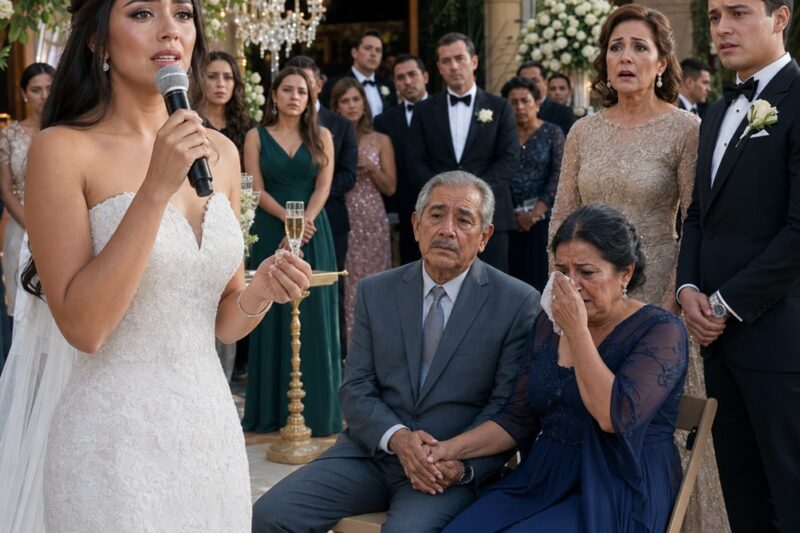 15 Minutos Antes de Mi Boda, Encontré a Mis Padres Sentados en Dos Sillas Plegables Junto al Pasillo de Servicio… Entonces Mi Prometido Dijo: “No Es Para Tanto”