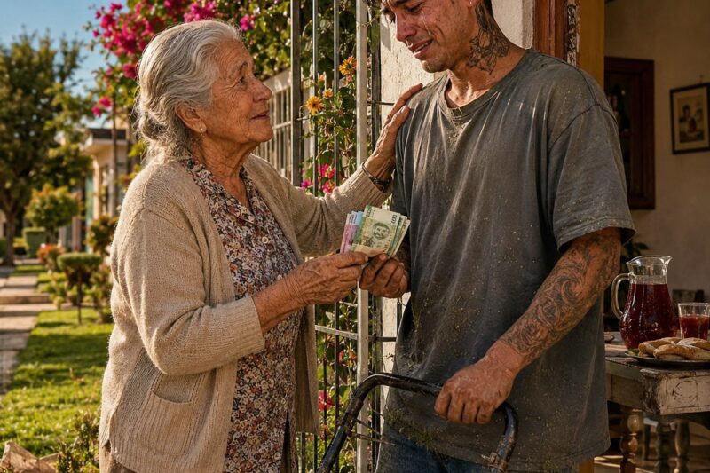 Yo ya estaba a punto de cerrar la puerta cuando el joven tatuado dijo la única frase capaz de detenerme.  —Doña Carmen, sólo me faltan trescientos pesos. Le puedo cortar el pasto de enfrente, el de atrás y dejarle bien arregladas las orillas. Todo limpio, se lo prometo.