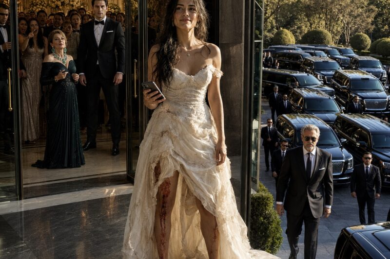 Valeria fue expulsada de su propia boda, acusada de robar el zafiro Castillo mientras Alejandro guardaba silencio y cuatrocientas personas se burlaban de ella; pero cuando la heredera Montemayor hizo una llamada, cuarenta camionetas negras rodearon el hotel y convirtieron aquella humillación en la caída pública de todos sus verdugos.