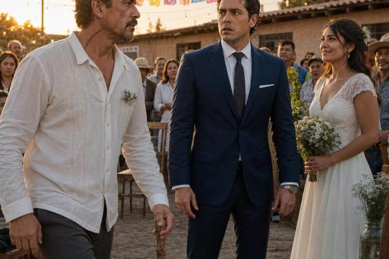 Fui a la boda de mi exesposa para verla arrepentirse de casarse con un albañil pobre… hasta que reconocí la cicatriz en el cuello del novio y comprendí que era el hombre al que destruí diez años atrás.