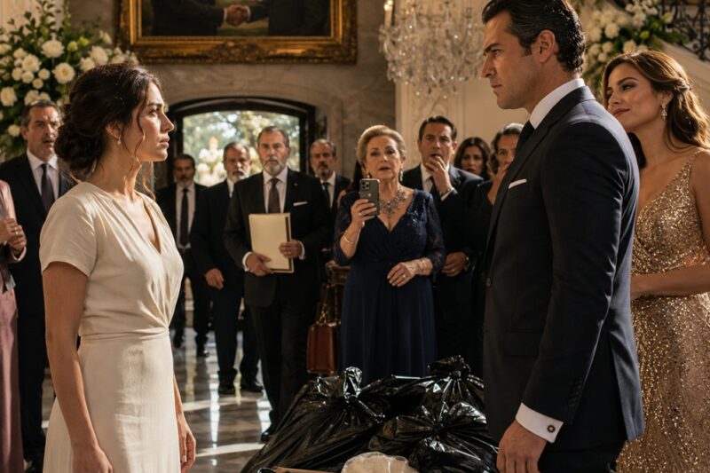 Mi Prometido Canceló Nuestra Boda por una Mujer de la Alta Sociedad… y Tiró Mi Vestido a Bolsas de Basura — Pero Mi Verdadera Familia Descubrió la Verdad Justo Frente al Altar