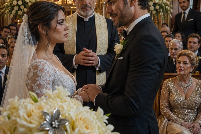 «Te tomo por esposa en la riqueza y en la pobreza… pero sobre todo por tu seguro de vida», susurró mi novio mientras me apretaba las manos con tanta fuerza que sentí que mis dedos iban a romperse frente al altar
