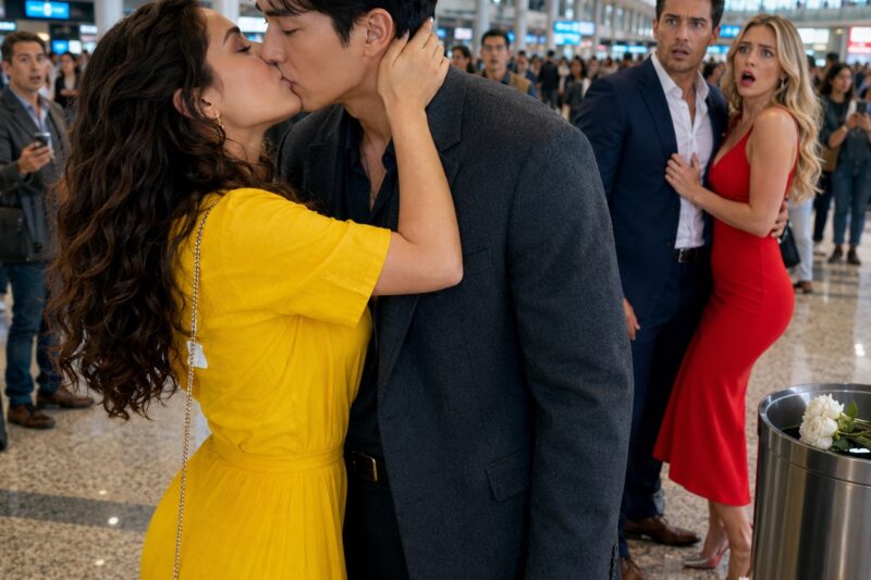 Su novio besó a otra mujer en el aeropuerto, así que ella besó a un desconocido para salvar su orgullo… y al día siguiente descubrió que él era el dueño de la empresa