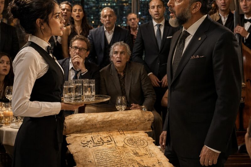 El multimillonario le hizo una pregunta en árabe antiguo para humillarla delante de todos… pero la respuesta de la mesera reveló un secreto que sus enemigos llevaban un siglo buscando.