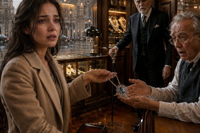 DESPUÉS DEL DIVORCIO, SALÍ CON UN CELULAR ROTO Y EL VIEJO COLLAR DE MI MADRE… EL JOYERO APENAS LO MIRÓ Y SE QUEDÓ PÁLIDO