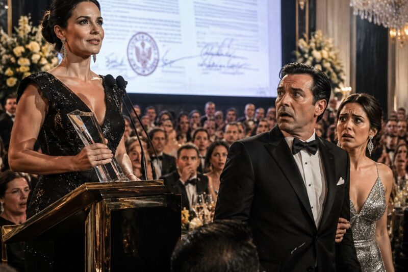 Sofía Carranza Besó A Mi Esposo Durante Mi Discurso De Premiación Frente A Seiscientas Personas. Cuando Alejandro Salazar Comprendió Que Las Cámaras Lo Habían Captado Todo, Ya Era Demasiado Tarde Para Salvar La Imagen Que Había Vendido Durante Años. Pero Ese Beso No Fue Lo Más Peligroso Que Ocurrió Aquella Noche.