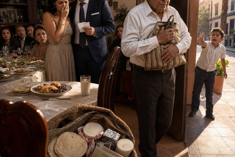 Un padre de 78 años viajó seis horas en autobús con comida del rancho y una veladora para su esposa fallecida… pero cuando su hijo le sirvió un plato frío, él solo dijo: “Ya comí en la central.”
