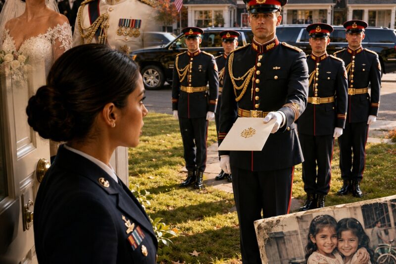 Mi Hermana Creyó que Mi Uniforme de la Marina Arruinaría su Boda Real, Me Borró de la Lista de Invitados y Sonrió Ante las Cámaras Como si Yo No Existiera… Hasta que Seis Guardias Reales Aparecieron Frente a Mi Casa en Virginia y el Secreto que Había Enterrado Durante Años Comenzó a Desmoronarse
