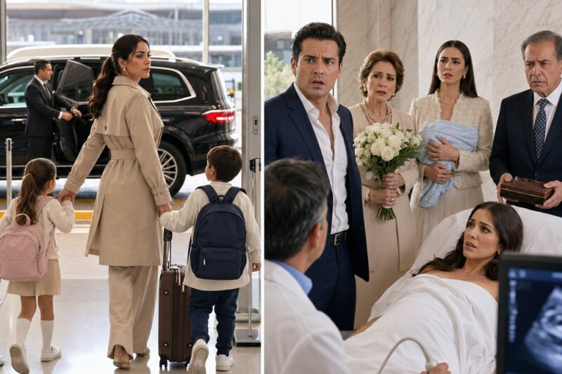 Cinco minutos después de firmar el divorcio, abordé un vuelo al extranjero con mis dos hijos. Exactamente al mismo tiempo, toda la familia de mi exesposo se amontonaba en una clínica de maternidad en Polanco, ansiosa por conocer el resultado del ultrasonido de su amante. Pero cuando el médico finalmente habló, la habitación quedó en un silencio absoluto.