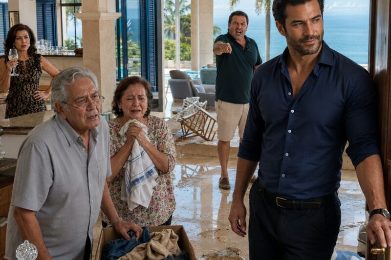 Compré Una Mansión Frente Al Mar De 8.5 Millones De Pesos Para El 50° Aniversario De Mis Padres, Pero Cuando Llegué, Mi Madre Lloraba Y Mi Padre Temblaba. Mi Hermana Había Tomado El Control De La Casa Y Su Esposo Gritó: «Ahora Esta Casa Es Mía. ¡Lárgate!». Entonces Entré.