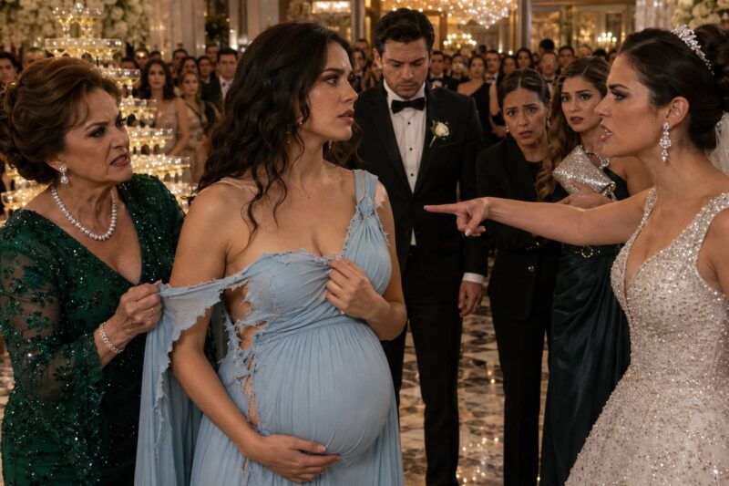 Mi cuñada siempre me llamó “muerta de hambre” y “parásito inútil”. Pero el día de su boda gritó que había desaparecido su anillo de diamantes valuado en veinte millones de pesos y me señaló directamente. Frente a doscientos invitados, ella y mi suegra me arrancaron el vestido mientras mi esposo permanecía en silencio. Yo no lloré. Solo llamé a mi padre y susurré: «Papá, destrúyelos».