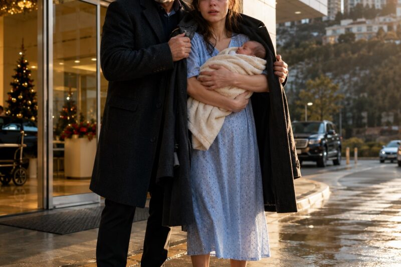 Vi a mi hija descalza frente al hospital, abrazando a su bebé recién nacido, y cuando me mostró las palabras «Esta casa ya no te pertenece», comprendí que su esposo no solo la había abandonado. Había preparado una trampa meticulosa.