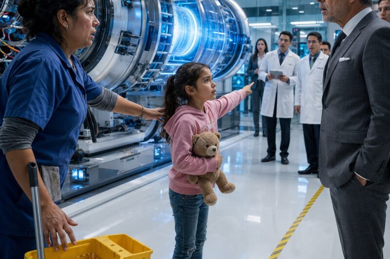 Se burló de la hija de la intendente y le prometió cien millones de dólares si lograba arreglar su motor de dos mil millones… entonces la sala quedó en silencio cuando la niña lo tocó