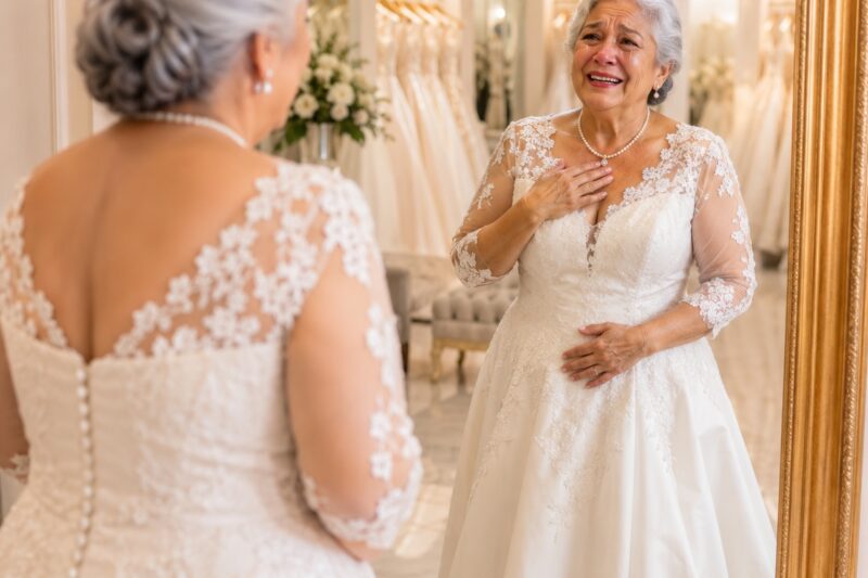 Tenía setenta y dos años, usaba talla grande y estaba de pie en medio de una exclusiva boutique de vestidos de novia en Guadalajara, con los ojos llenos de lágrimas, mientras una de mis compañeras se burlaba de ella frente a todos.