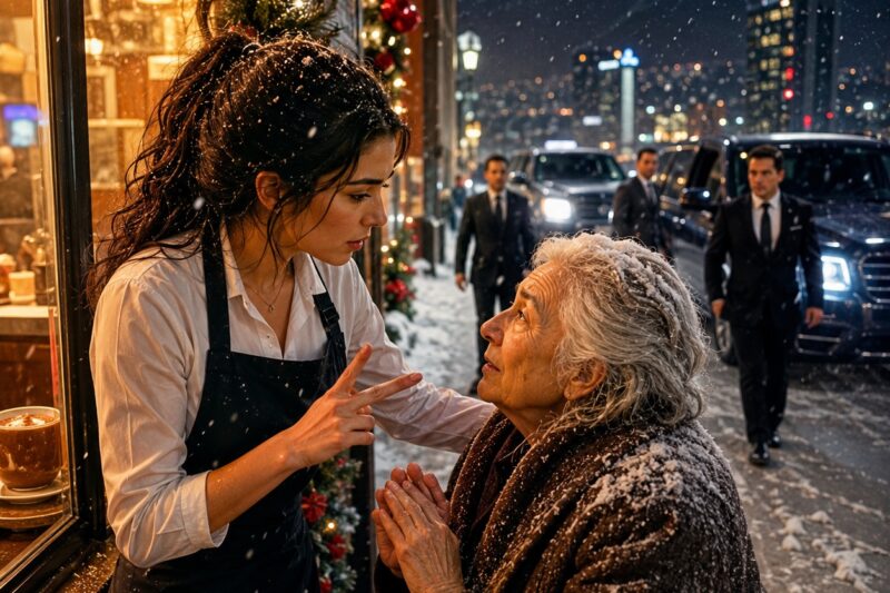 La mesera que dejó que una anciana sorda y congelada durmiera en su sofá en Nochebuena… sin imaginar que al amanecer varias camionetas negras rodearían su edificio y que el hombre más temido de Monterrey llamaría a la anciana “mamá”