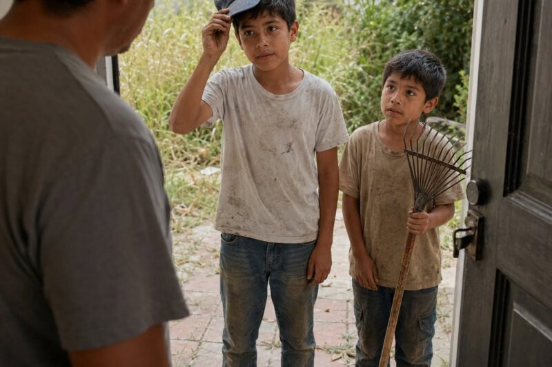 Pensé que dos niños me estaban cobrando 150 pesos por limpiar mi patio, pero media hora después entendí que no pedían limosna, estaban tratando de salvar a su mamá