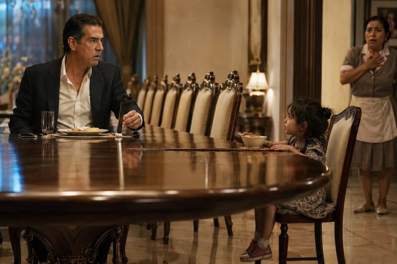 Durante 7 años, el millonario ciego cenó solo en una mesa para 16 personas… hasta que la hijita de la empleada arrastró una silla, se sentó frente a él sin pedir permiso y le preguntó por qué nadie lo quería acompañar