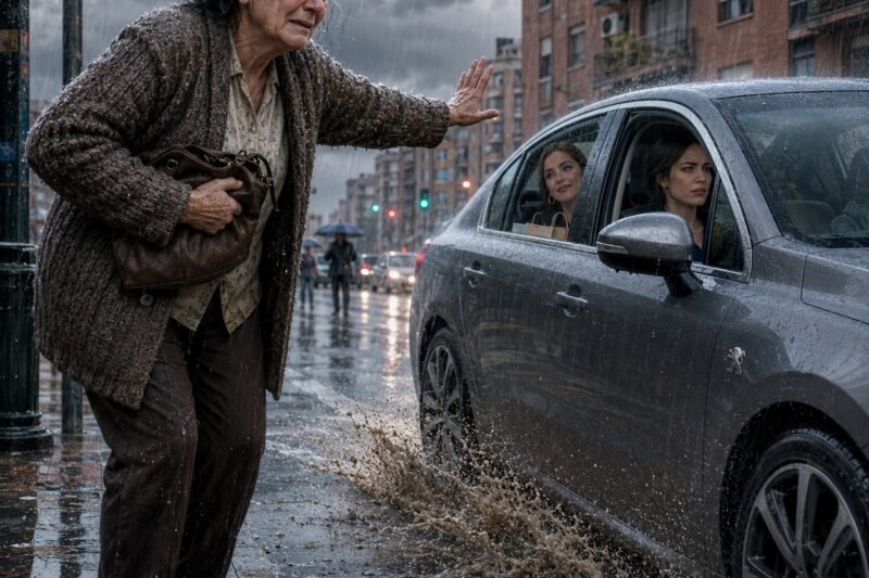 Mi hija me dejó empapada bajo la lluvia para no ensuciar “su” coche delante de una amiga, pero cuando llamó a la policía para denunciarme por robo descubrió quién había pagado realmente cada cuota