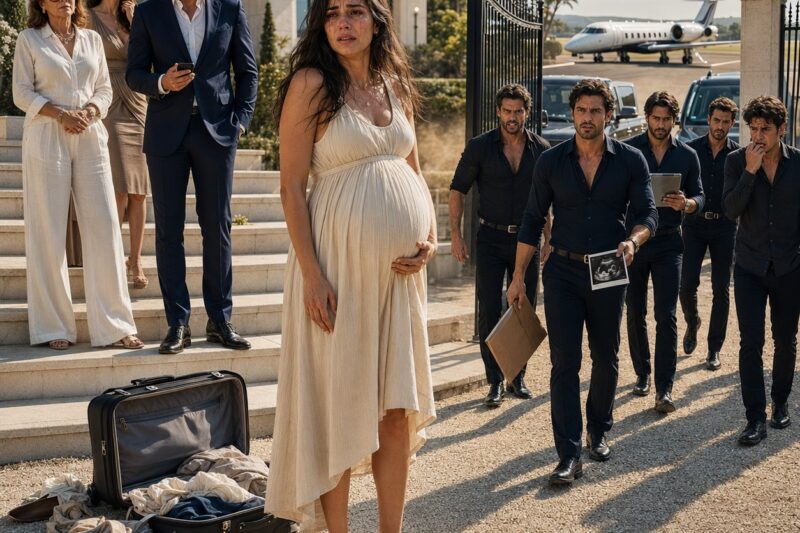 SU MARIDO MILLONARIO EXPULSÓ DESCALZA Y EMBARAZADA A LA MUJER QUE LO AYUDÓ A CONSTRUIR SU IMPERIO… PERO NO IMAGINÓ QUE SUS CINCO HERMANOS LLEGARÍAN EN UN JET PRIVADO PARA REVELAR QUIÉN ERA EL VERDADERO DUEÑO DE TODO