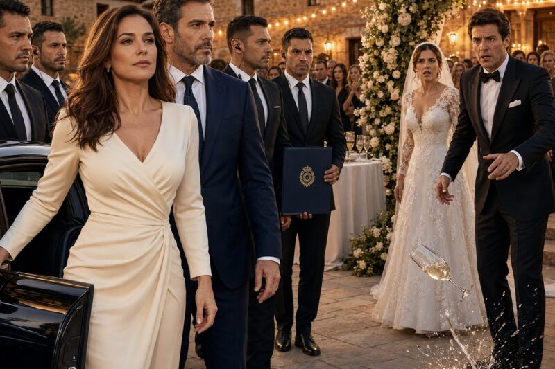 Invitó a su exmujer a su boda para humillarla delante de trescientos invitados, pero ella apareció con cuatro escoltas, un empresario intocable y una carpeta de la Fiscalía que podía hundir al novio antes de que llegara al altar