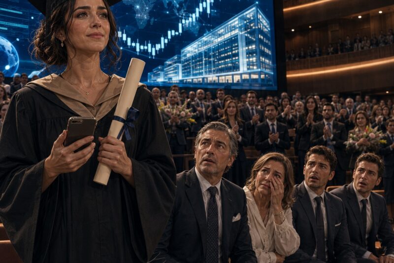 Su padre le escribió “estás sola” cuatro minutos antes de graduarse; él no sabía que, esa misma mañana, la hija a la que llamó inútil acababa de convertir su empresa en un imperio tecnológico