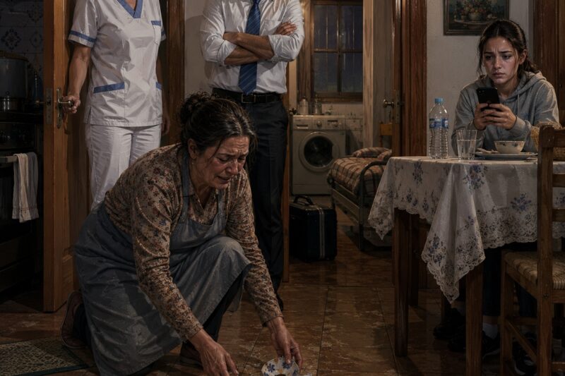 Mi hija me echó de su piso por romper un plato, pero al revisar mi pensión descubrí que llevaba meses robándome mientras yo dormía en el cuarto de la colada como si no fuera su madre