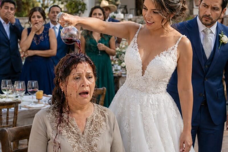 En plena boda, mi nuera me vació vino en la cabeza… y mi hijo agachó la mirada sin saber que esa noche perdió la casa