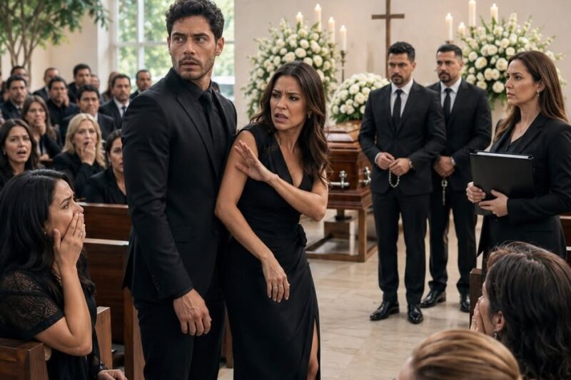 LLEGÓ AL FUNERAL DE SU ESPOSA CON LA AMANTE DEL BRAZO… SIN SABER QUE ELLA HABÍA DEJADO UNA VENGANZA DE $47 MILLONES ESPERÁNDOLO FRENTE A TODOS