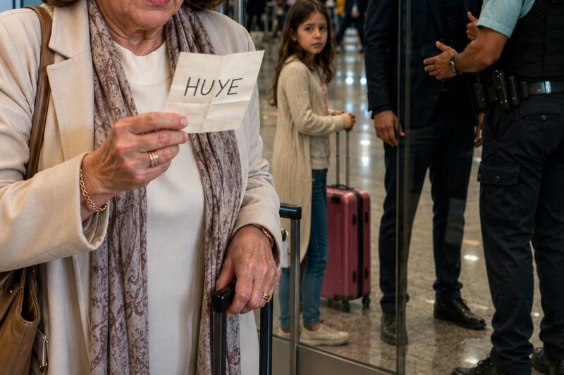 Su hijo la llevaba a Francia “para cuidarla”, pero su nieta de 8 años le puso un papel en la mano: “HUYE”