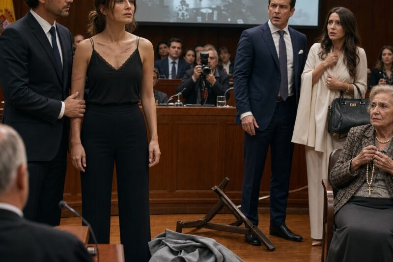 “Mi marido me llevó al juzgado para quitarme la casa, la empresa y hasta mi dignidad… pero cuando me quité el abrigo delante de todos, el vídeo que apareció en la pantalla destruyó su apellido para siempre”