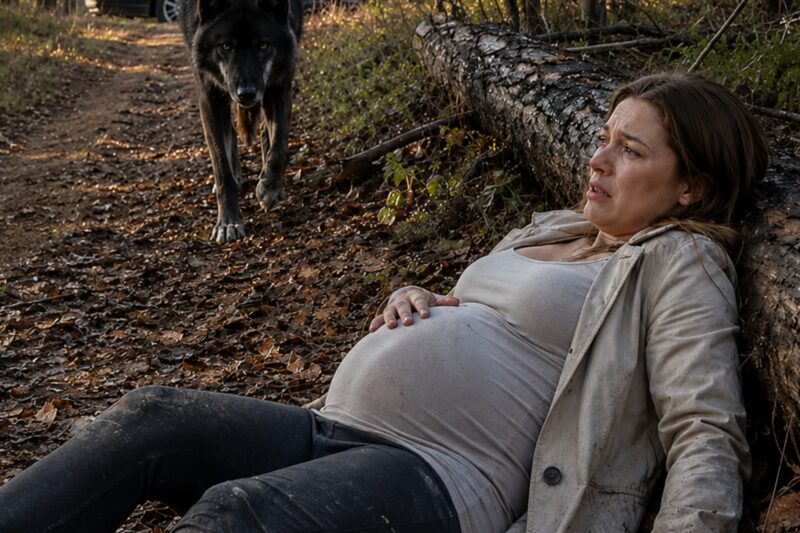 Intentando deshacerse de su esposa embarazada, el hombre la dejó sola en el bosque sin comida ni agua: la mujer yacía allí con los ojos cerrados, sin siquiera darse cuenta de que un lobo emergía de las sombras… y entonces ocurrió algo verdaderamente aterrador.