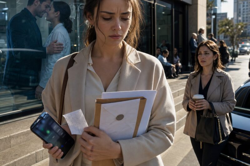 El último día para firmar el divorcio, mi marido me dejó esperando en los juzgados por acompañar a otra mujer al hospital… pero al día siguiente, cuando llegaron mis análisis, fue él quien descubrió que yo ya no necesitaba su arrepentimiento