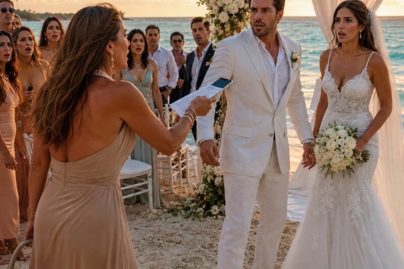 Mi esposo dijo que viajaría por trabajo a Cancún… pero lo encontré casándose con otra mujer en la playa