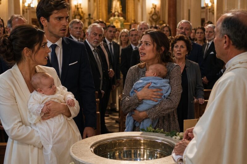 Durante el bautizo de nuestro hijo, una desconocida gritó que mi esposo era el padre de su bebé