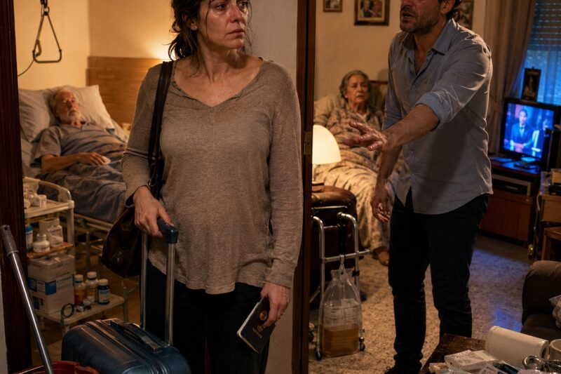 Mi novio dijo que, sin firmar papeles, yo no era su mujer; esa misma noche dejé de cuidar a sus padres dependientes durante un año, tomé un vuelo desde Barajas y solo entonces entendió cuánto valía la “extraña” que vivía en su casa