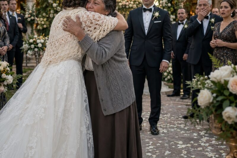 Le prohibieron a su madre asistir a la boda por llevar ropa vieja… pero cuando la novia descubrió la verdad, la ceremonia se detuvo de inmediato