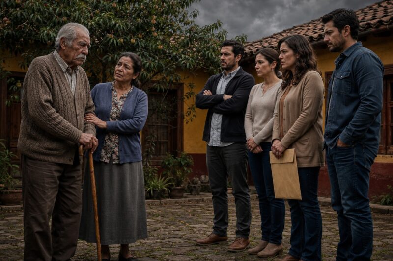 Ninguno de los cuatro hermanos quería hacerse cargo de su anciano padre… hasta el día en que desapareció, cuando descubrieron que sus bienes habían sido cedidos al vecino.